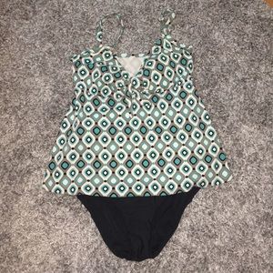High waisted tummy control tankini